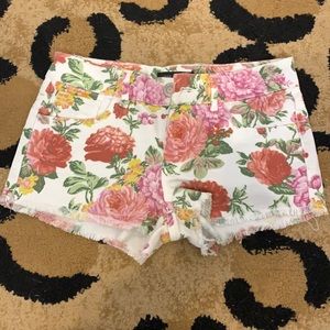 Floral Denim Shorts